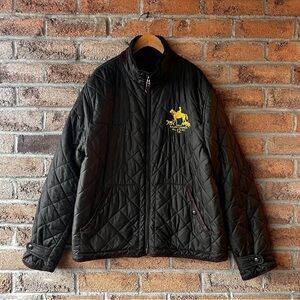 POLO RALPH LAUREN | Green & Blue Reversible Quilted Jacket with Embroidered Logo